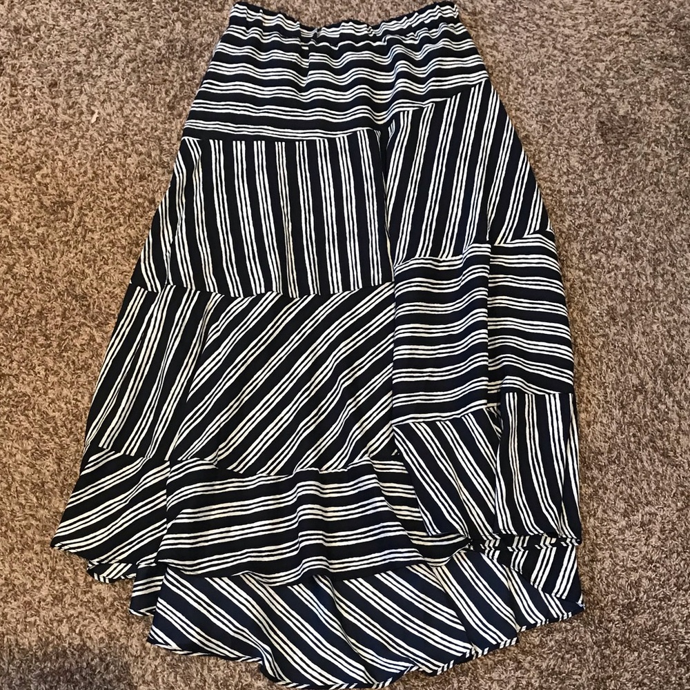 Loft Blue/white Stripe Maxi Skirt Size XS